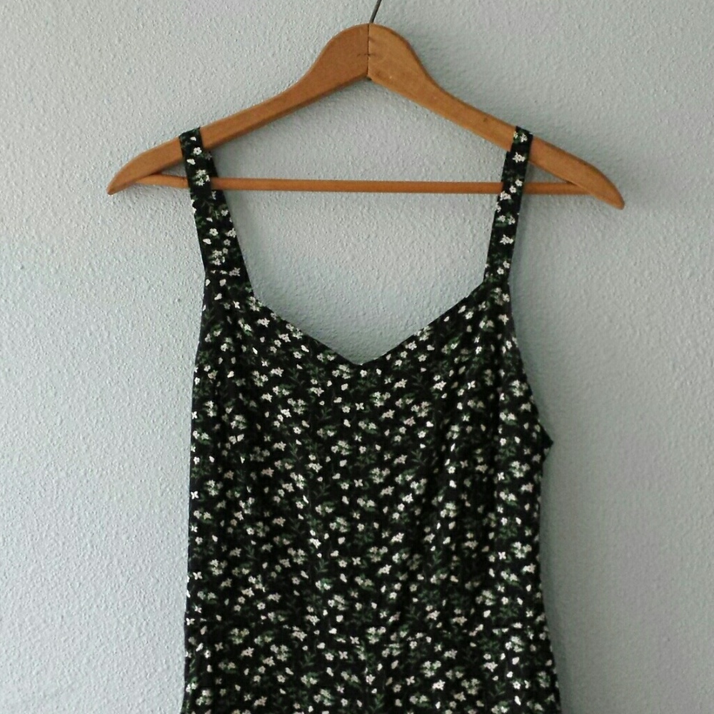 Black floral romper